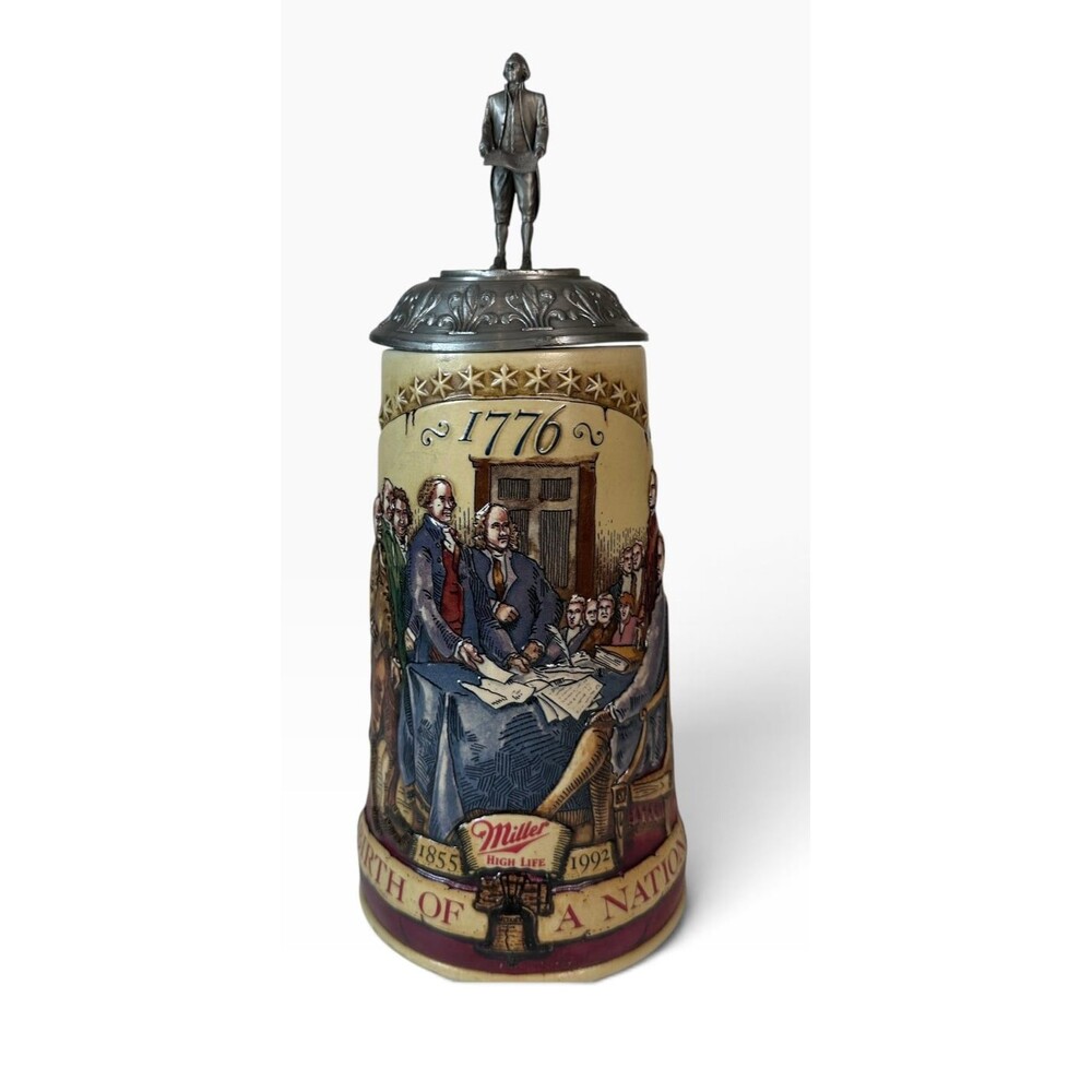 Miller Birth of a Nation Series Second in Series Beer Stein Pewter Lid LE 837
